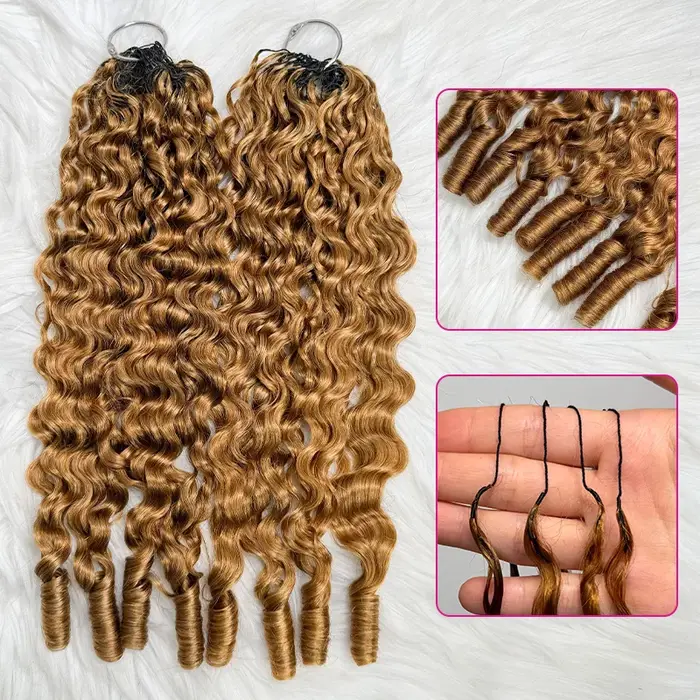 Extensions de cheveux au crochet en plumes #