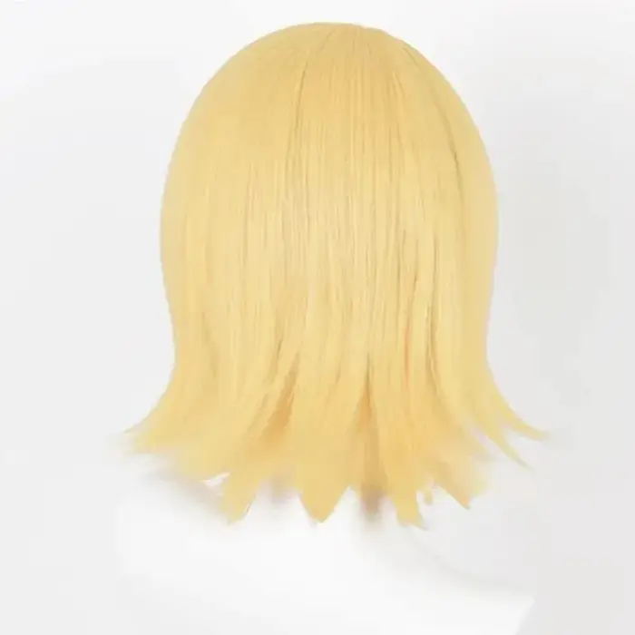 Perruque de cosplay Rin Len - Cheveux synthétiques courts dorés résistants à la chaleur