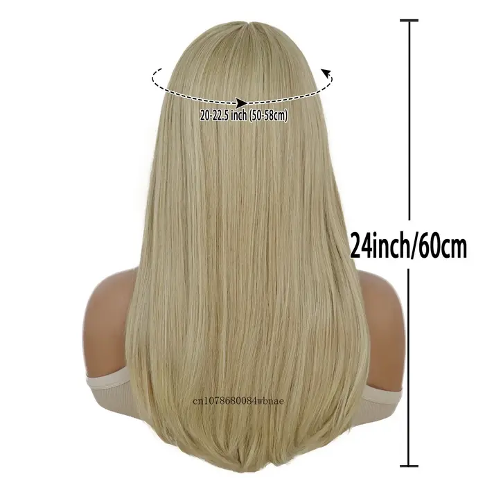 Perruques synthétiques blondes longues pour femmes