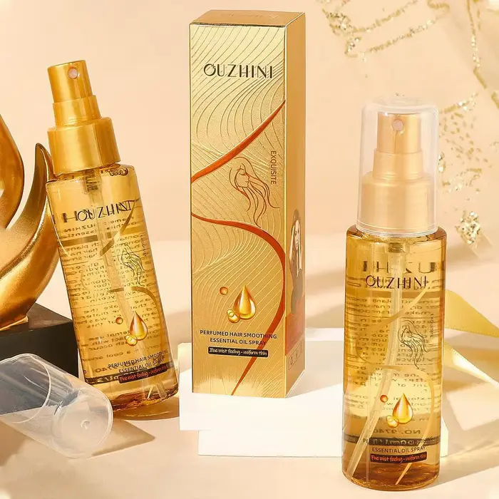 Le spray d'huile essentielle de soin capillaire nourrissant en profondeur peut augmenter la brillanc