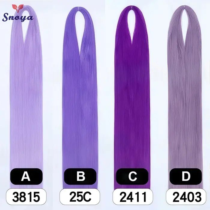 Snoya 120 cm matières premières de cheveux synthétiques 100 couleurs utilisées pour la coiffure de p