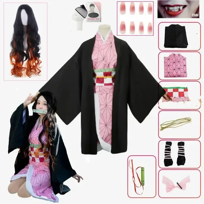 Nezuko Cosplay Anime démon tueur Kimetsu No Yaiba