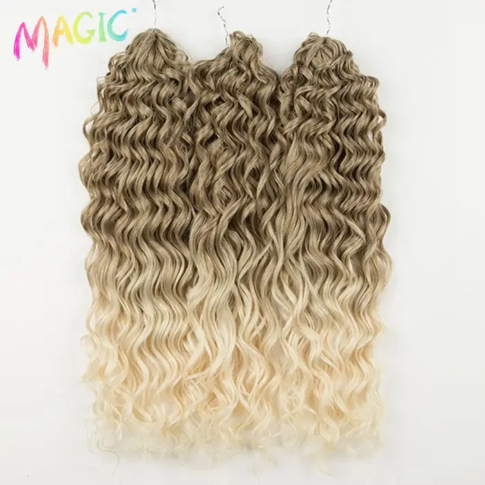 Extensions de cheveux synthétiques bouclés Magic Ombre Water Wave