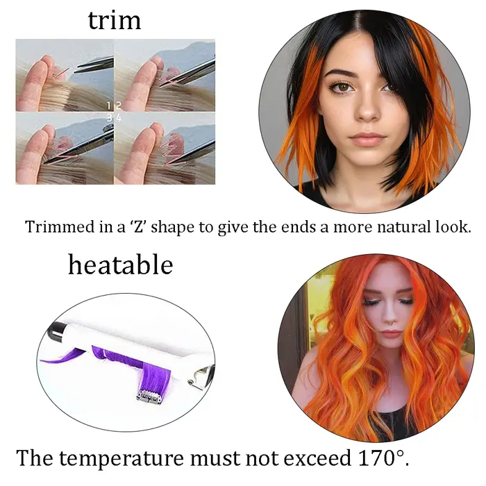 Extensions de cheveux à clips pour femmes