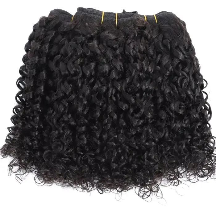 Extensions de cheveux humains bouclés crépus 15A Pixie Curls, lots de 3/4, cheveux vierges bruts bou