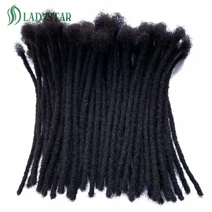 Extensions de cheveux humains Dreadlock 8 pouces, 0.8cm de largeur, Extensions Loc entièrement faite