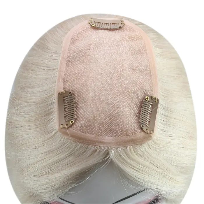 Ugeat cheveux Topper naturel cheveux humains Mono Base 3x5 pouces respirant femmes toupet Invisible 
