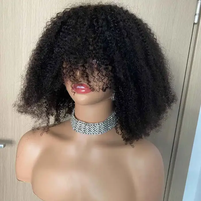 Mongol court 4B 4C perruques Afro crépus bouclés Bob perruque brésilienne perruque cheveux humains pour femme cheveux humains perruques de cheveux naturels pleine Machine
