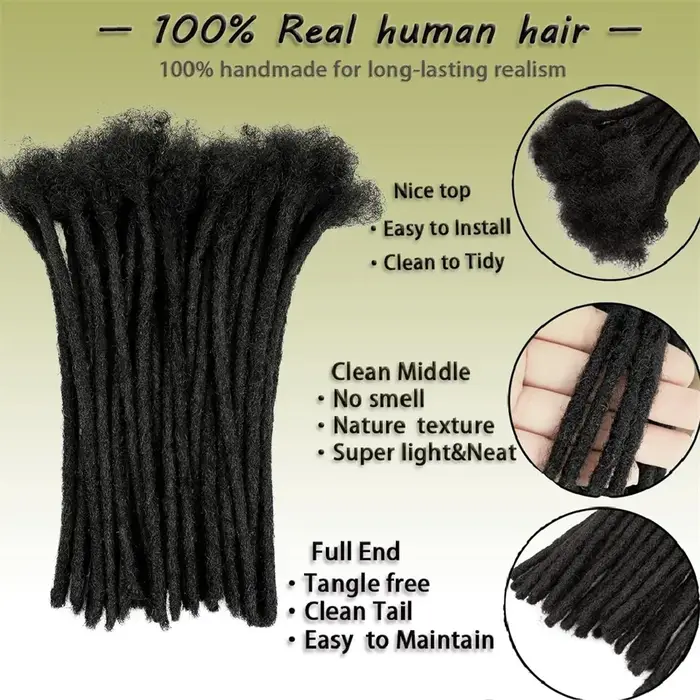 Extensions de dreadlocks faites à la main pour hommes et femmes