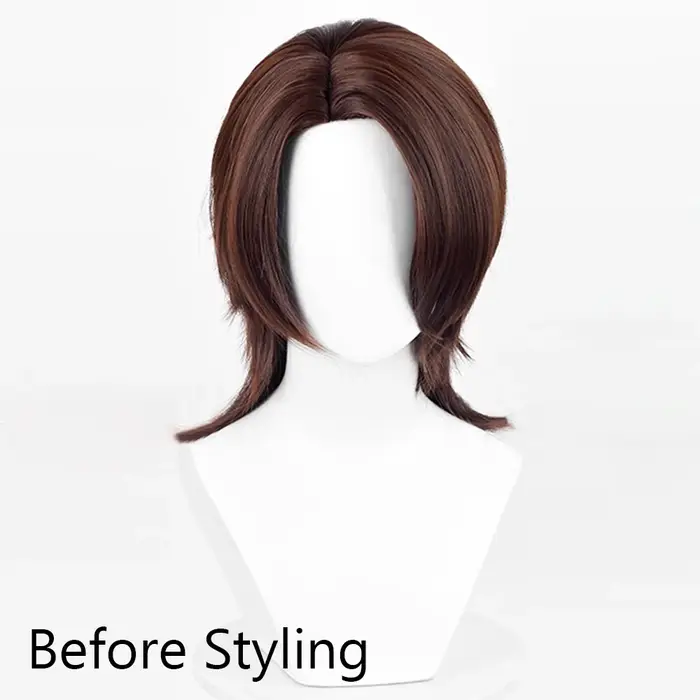 Perruque de Cosplay marron pour hommes