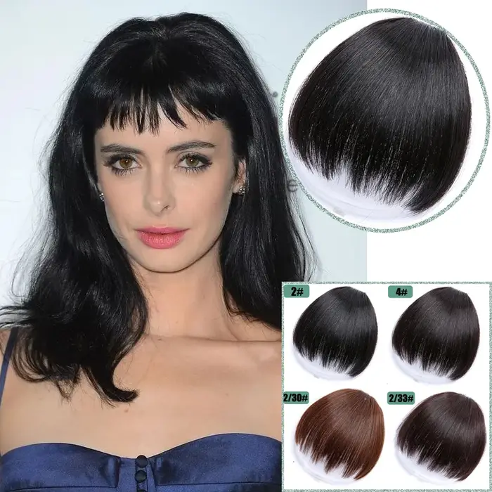 Extensions de cheveux frange à clipser pour femmes