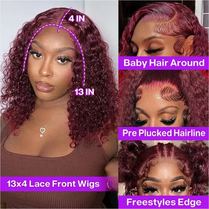 Perruque Bob Lace Frontal Wig Remy naturelle