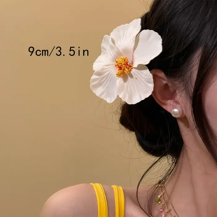 8 pinces à cheveux fleurs hawaïennes