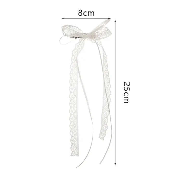 Pinces à cheveux en dentelle douce blanche pour femmes et filles