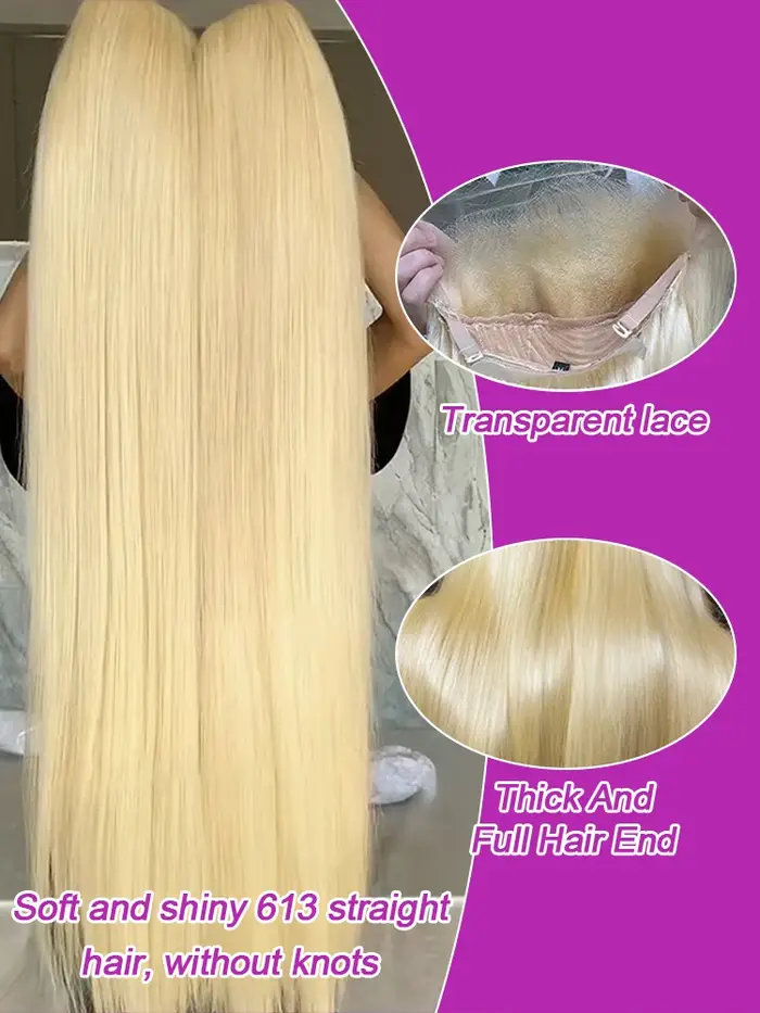 Perruques en cheveux humains blonds 613, perruque frontale en dentelle HD transparente 13x4 13x6 pré