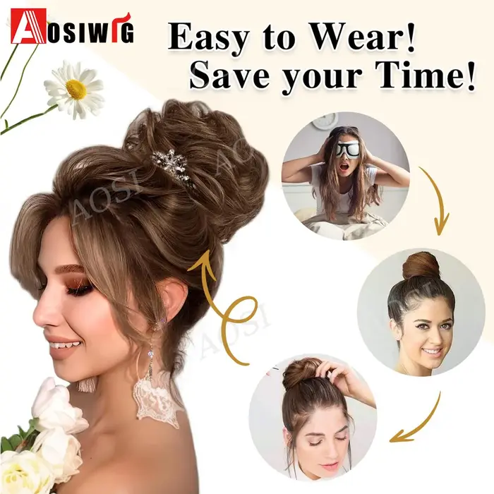 Chignon Synthétique à réinitialisation pour Queue de Cheval