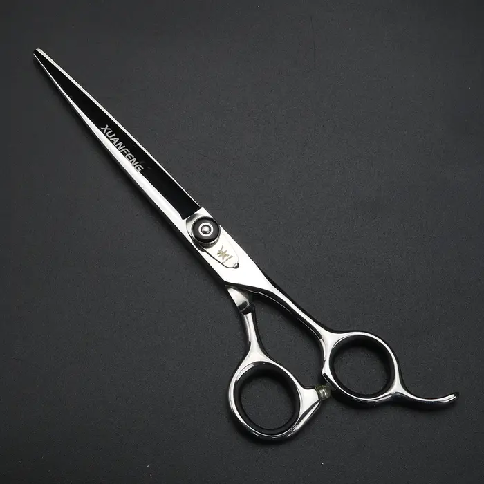XUANFENG – ciseaux à cheveux de 7 pouces, ciseaux de coupe de barbier en acier 440C avec vis à tensi