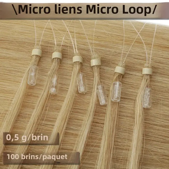 S-noilite 0.5g Micro boucle Extensions de cheveux humains extrémité saine