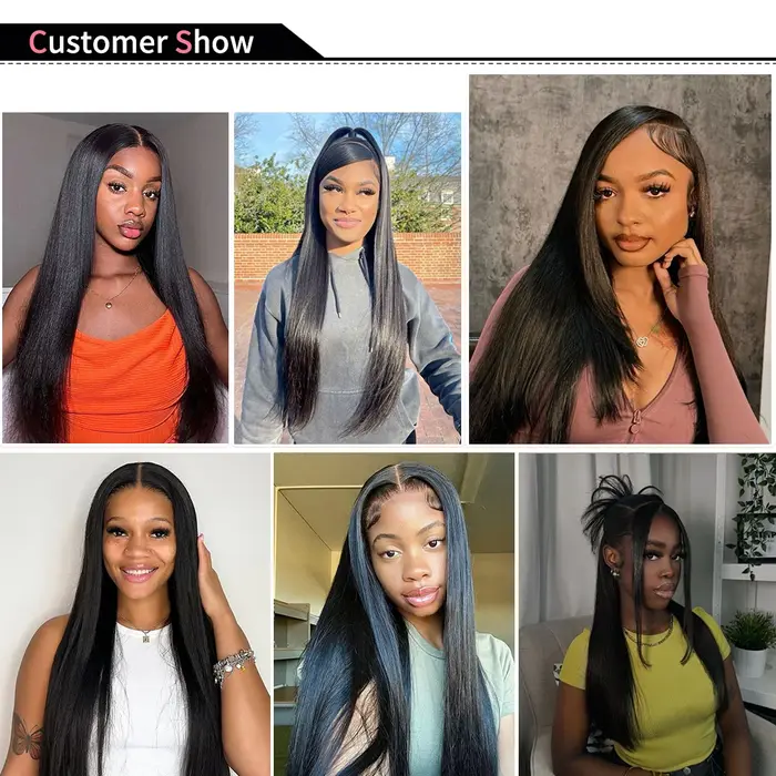 Extensions de Cheveux Humains Lisses Couleur Naturelle, Lots de 1, 3 ou 4 Cheveux Brésiliens Remy de