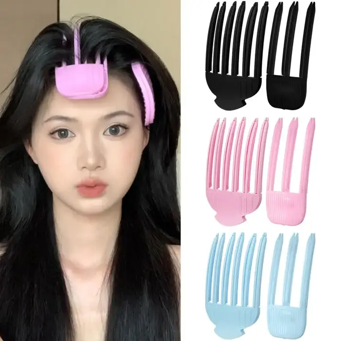 Épingle à cheveux moelleuse frangue à friser Clips racines
