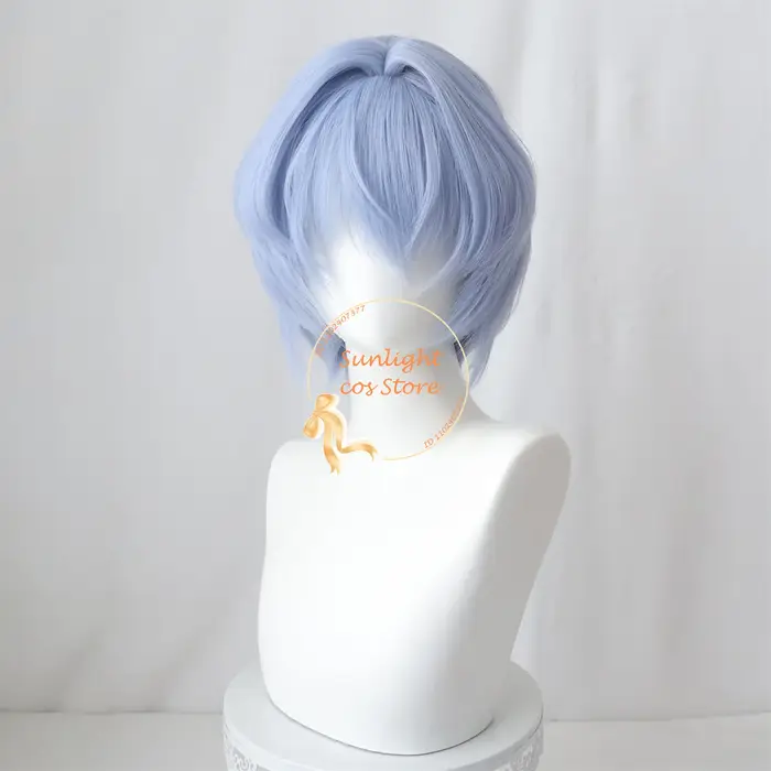 Ayanami Rei Cosplay perruque 30 cm court bleu Rei
