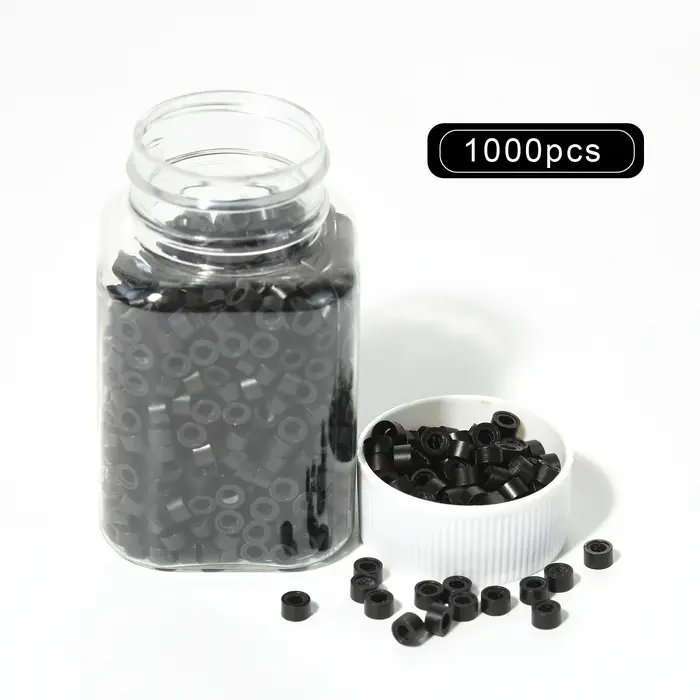 Micro anneaux/perles en Silicone pour Extensions de cheveux