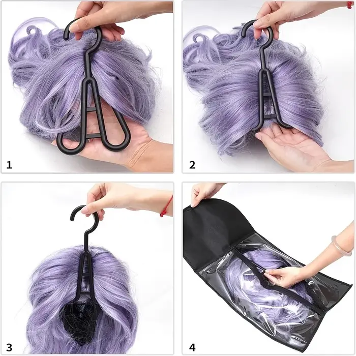 Ensemble de sacs de rangement pour perruques
