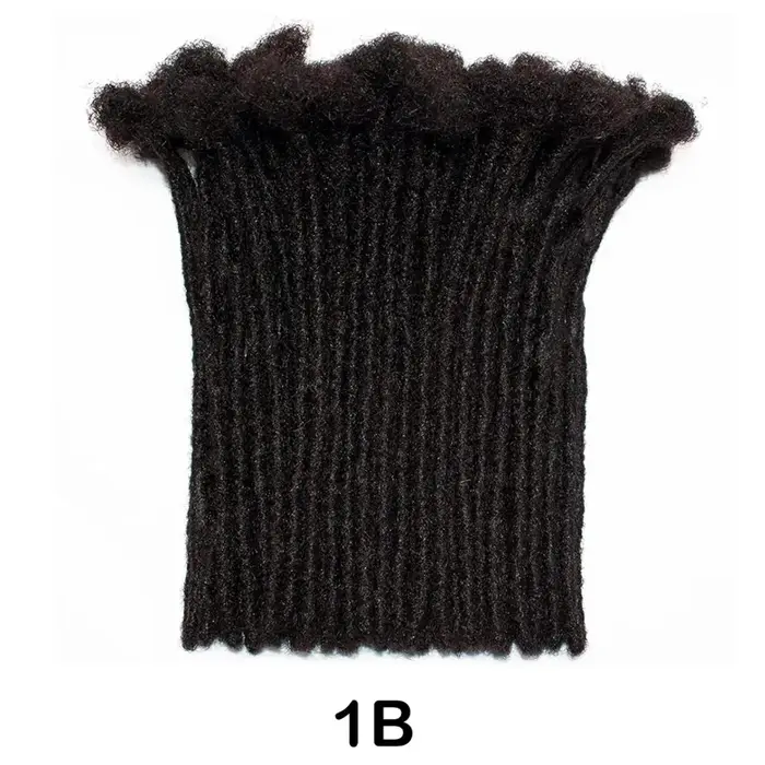 Extensions de dreadlocks en cheveux humains colorées de 4 à 30 pouces, largeur 0,6 cm, faites à la m