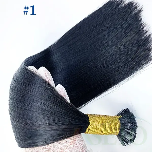RSEIO-Extensions de Cheveux Lisses à Pointe Plate, 100% Vrais Cheveux Humains, Brun Blond, Document 