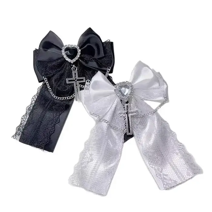 Jirai Kei mode pince à cheveux pour filles femmes Harajuku Y2K noir blanc épingles