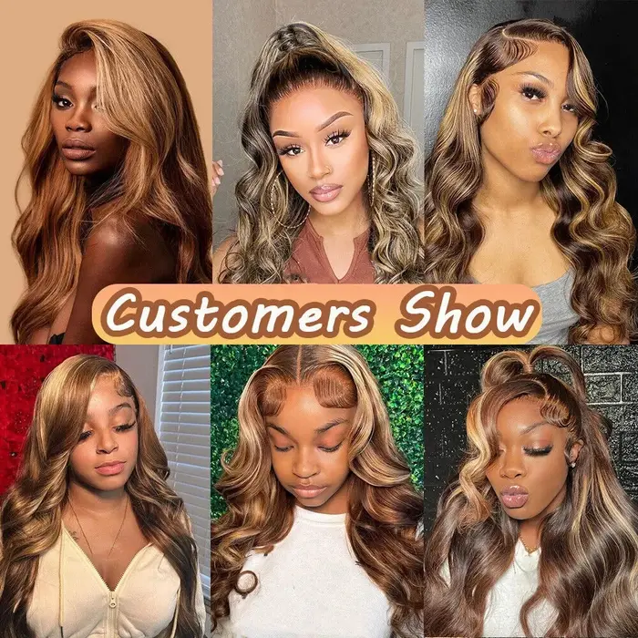 Extensions de Cheveux Humains Ondulés Ombrés de 30, 40, 50 Pouces, Mèches Blondes Non Traitées, Chev