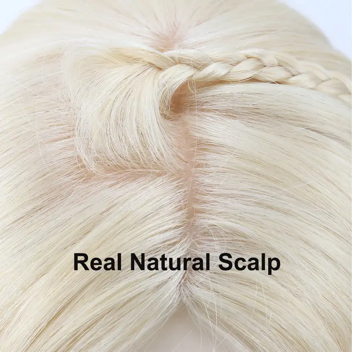 # Prothèse capillaire pour femme en cheveux humains Remy naturels, densité 150%, avec base en soie 6