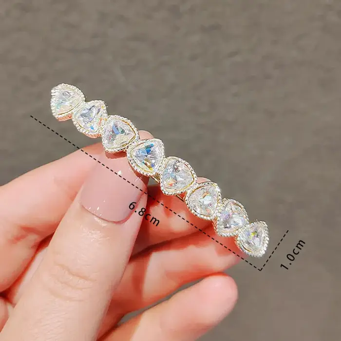 Pinces à Cheveux Géométriques en Clip et Strass