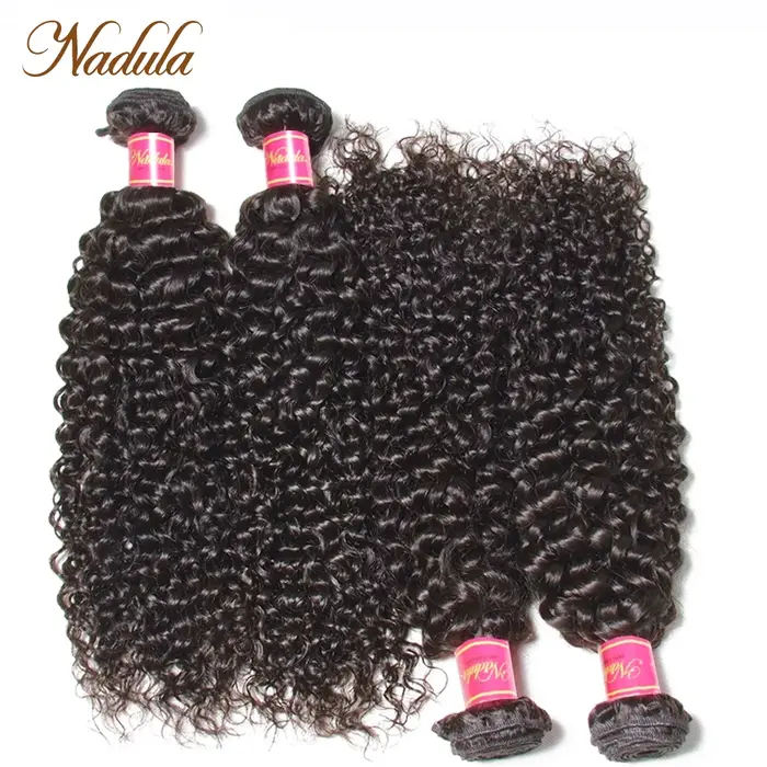 Nadula cheveux 4 pièces/lot cheveux bouclés brésiliens paquets 100% Extensions de cheveux humains 8-