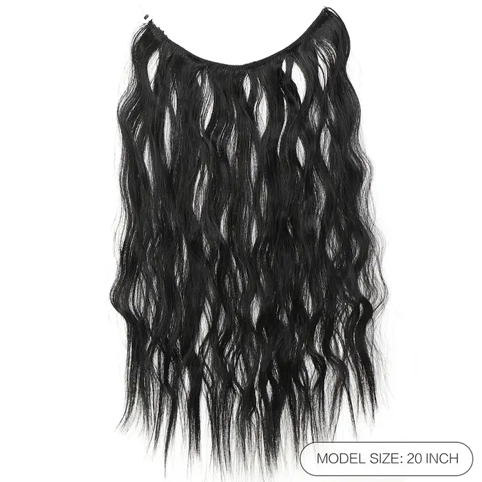 Extensions de cheveux invisibles de 20 pouces sans clip
