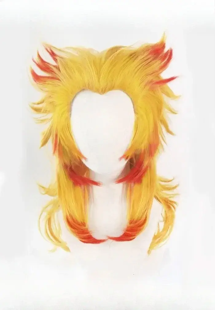 Perruque de cosplay Kyojuro Rengoku