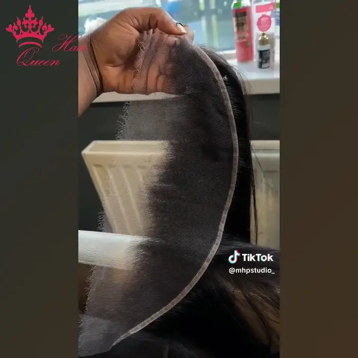 Queen Hair véritable HD Frontal/Closure uniquement en dentelle invisible effet peau fondue 13x6 13x4