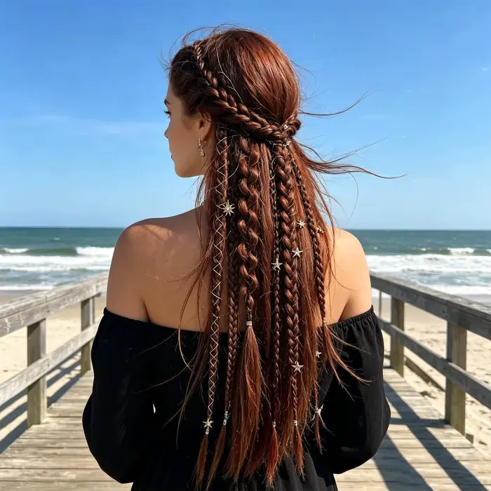 Perruque tressée de 20 pouces style bohème, petite tresse torsadée, postiche pour femme, style BB Clip, coiffure tressée Hot Girl Boxing Braid