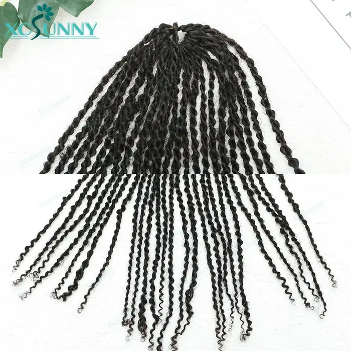 Mini torsion cheveux humains Crochet Extensions court