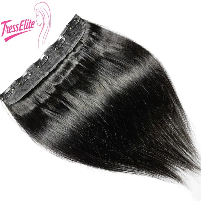 Extensions de cheveux humains à clips pour femmes