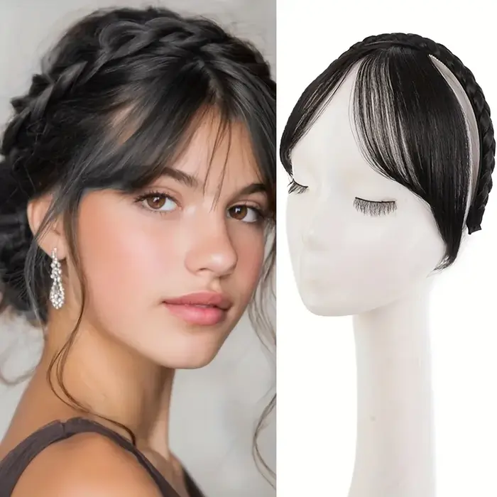 Bandeau tressé rétro élégant pour femme