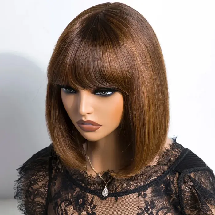 Perruque Bob Lace Wig naturelle brésilienne sans colle