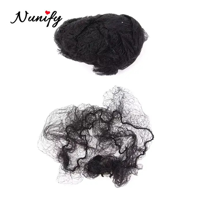 Nunify noir 100 pièces filets à cheveux Invisible bord élastique maille accessoires de déguisement p