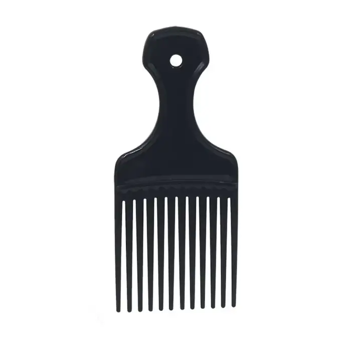 Peigne à cheveux Afro en plastique noir