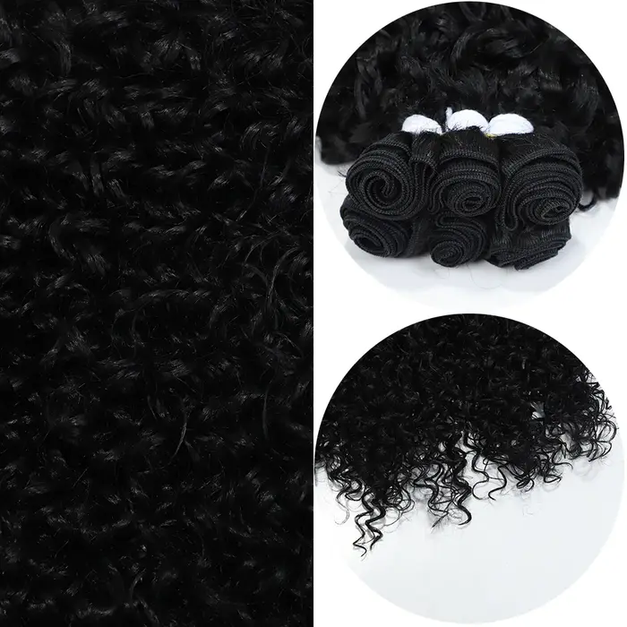 Tissage synthétique en lot Afro crépu bouclé-Noble