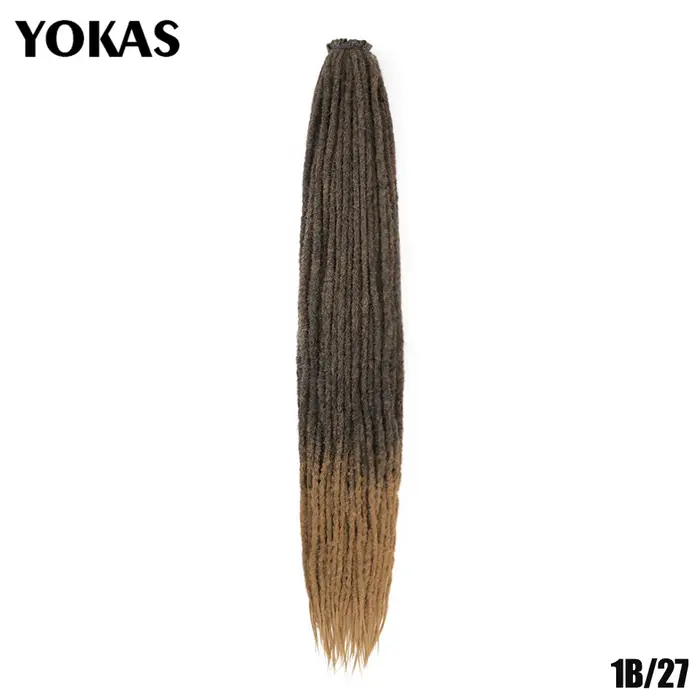 Extensions de Dreadlock synthétiques au Crochet faites à la main, 24 36 pouces, tresses au Crochet p