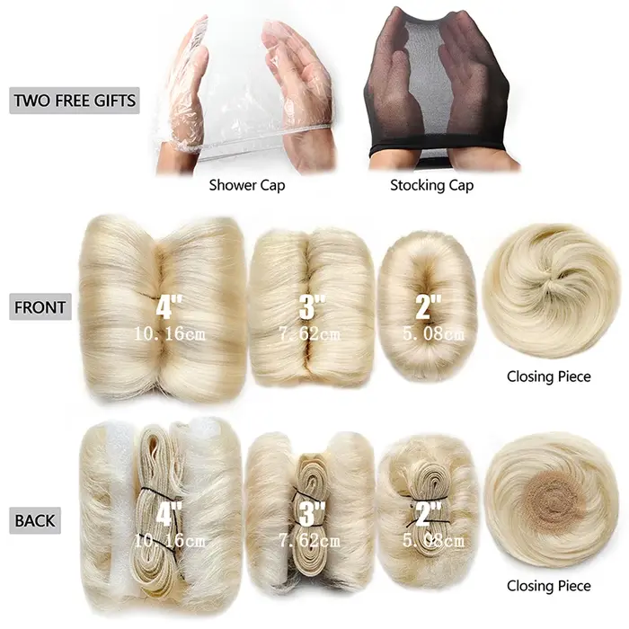 Tissage en lot brésilien naturel bouclé avec Closure circulaire