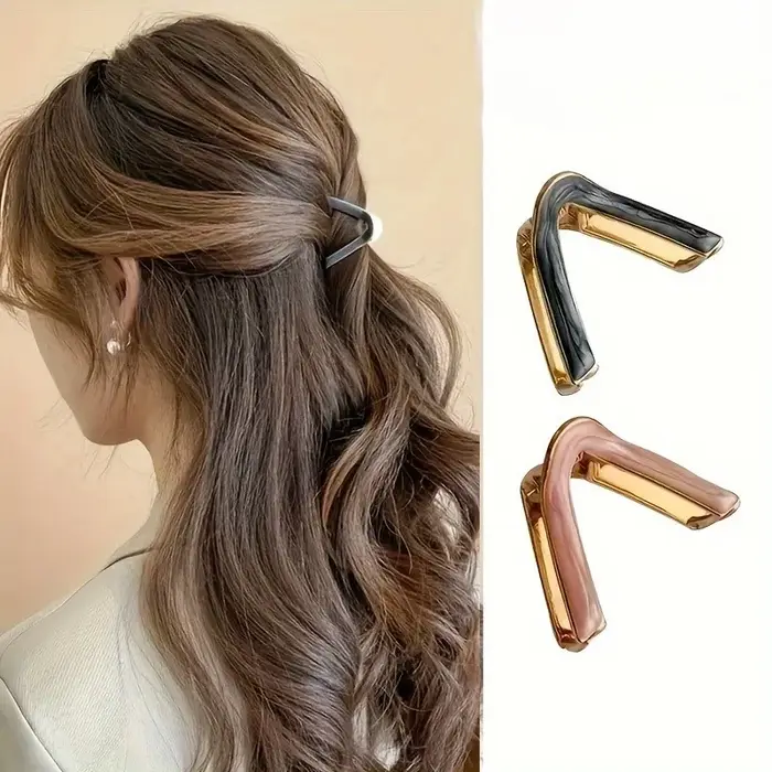 1 pince à cheveux vintage en forme de triangle