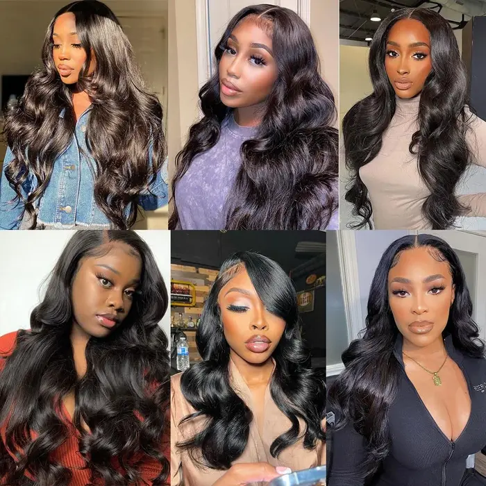 Perruque Lace Frontal Wig naturelle Body Wave 5x5 Hd, sans colle, 30 pouces, pre-plucked, 4x4, prête