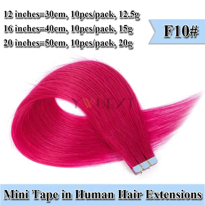 Mini bande de cheveux humains de 12 à 20 pouces